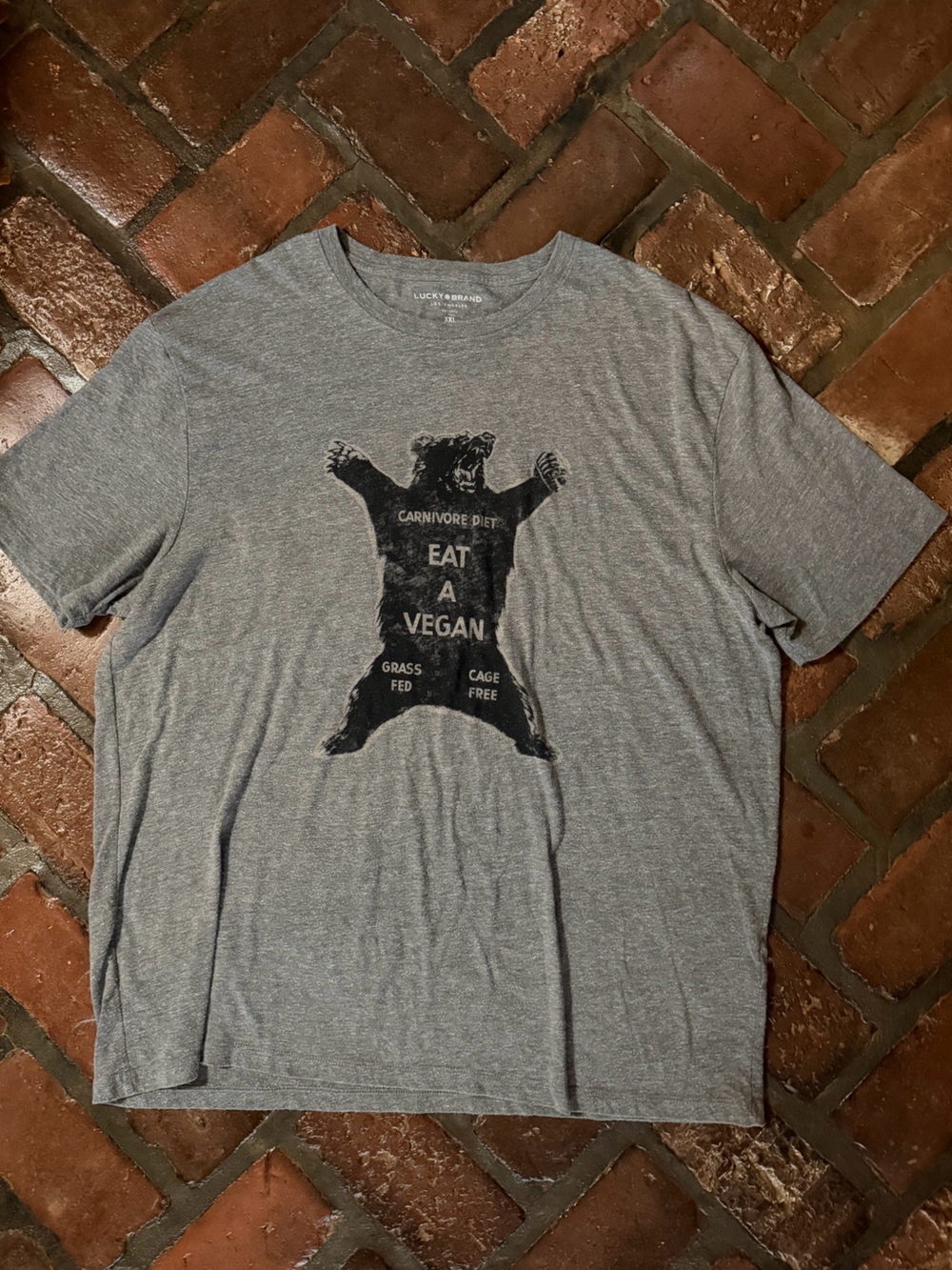 Lucky Brand Gray Graphic Tee